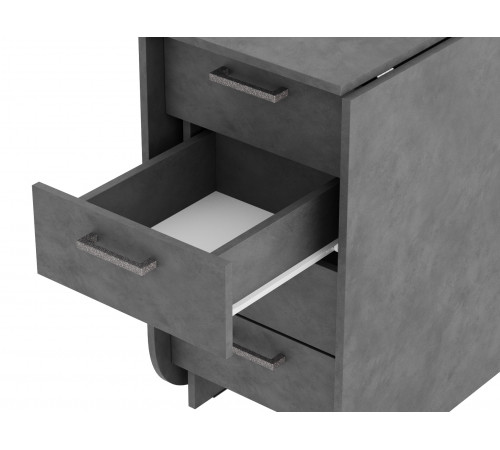 Стол-книжка Грэй с ящиками, бетон