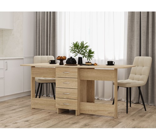 62777 Стол-книжка Грэй с ящиками, дуб сонома