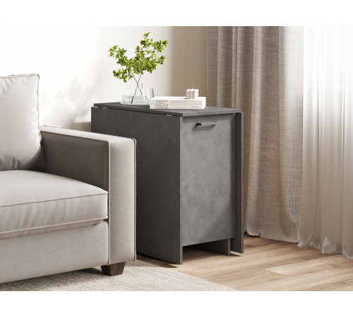 Стол-книжка Грэй с дверцей, бетон