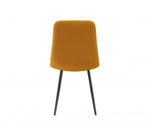 Комплект стульев 2 шт Фред / Кристофер, темно-желтый микровелюр/черный