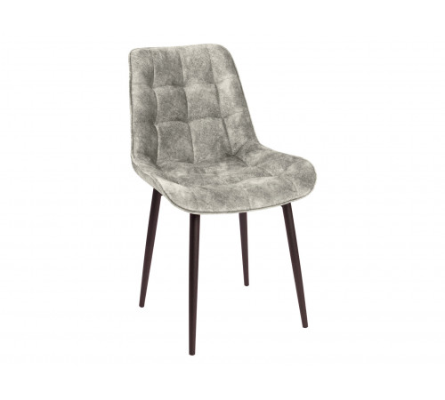 Комплект стульев 2 шт Бостон / Кайл, серый микровелюр/черные ножки