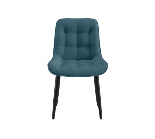 Комплект стульев 2 шт Бостон / Кайл, серый микровелюр/черные ножки