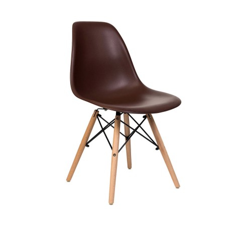 УТ000000272 Стул EAMES, бежево-серый, дер. ножки (8056PP DARK GREY) [бежево-серый]