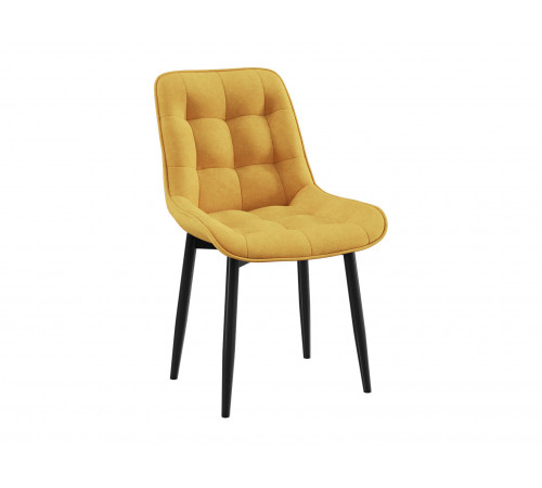 Комплект стульев 4 шт Бостон / Кайл, темно-желтый микровелюр/черный