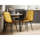 Комплект стульев 2 шт Фред / Кристофер, темно-желтый микровелюр/черный
