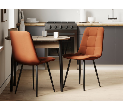 Стул Фред / Кристофер, оранжевый/черный