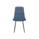 Комплект стульев 3 шт Фред / Кристофер, сине-голубой микровелюр/черный