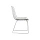 УТ000004219 Стул обеденный Bertoia, хромированный, с белой подушкой