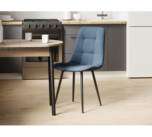 Стул Фред / Кристофер, сине-голубой/черный