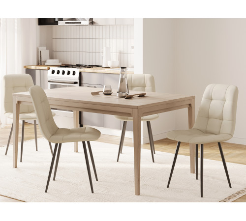 Стул Фред / Кристофер, бежевый/черный