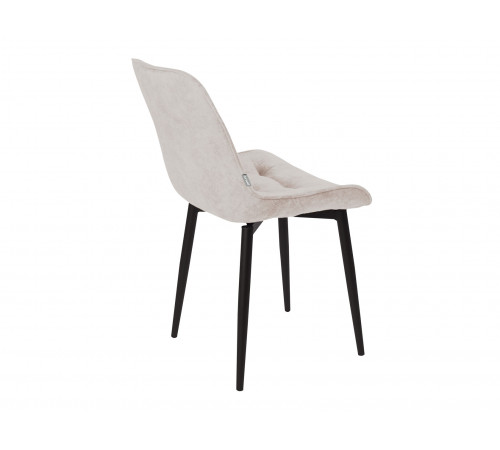 Комплект стульев 2 шт Бостон / Кайл, серый микровелюр/черные ножки