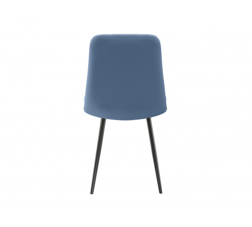 Комплект стульев 3 шт Фред / Кристофер, сине-голубой микровелюр/черный