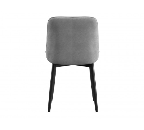 Комплект стульев 3 шт Бостон / Кайл, серый микровелюр/черные ножки
