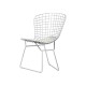 УТ000004219 Стул обеденный Bertoia, хромированный, с белой подушкой
