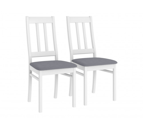 Комплект стульев 2 шт Лейс, белый античный/холодный серый