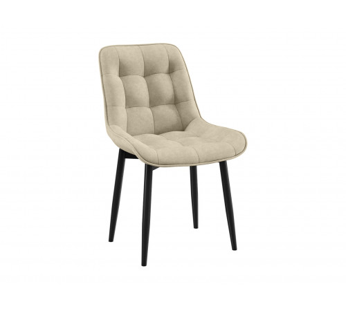 Комплект стульев 3 шт Бостон / Кайл, бежевый микровелюр/черный