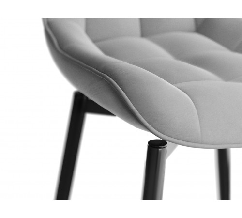 Стул Бостон / Кайл, серый/черные ножки