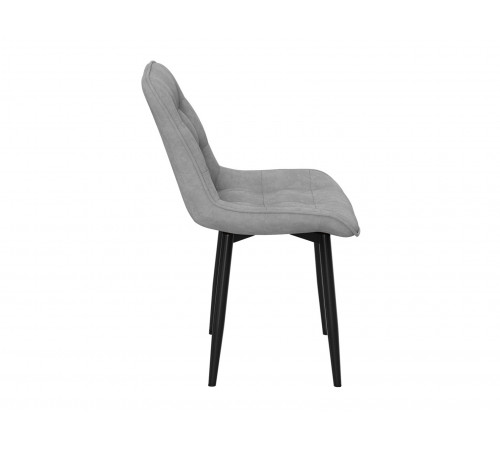Комплект стульев 3 шт Бостон / Кайл, серый микровелюр/черные ножки