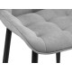 Комплект стульев 3 шт Бостон / Кайл, серый микровелюр/черные ножки