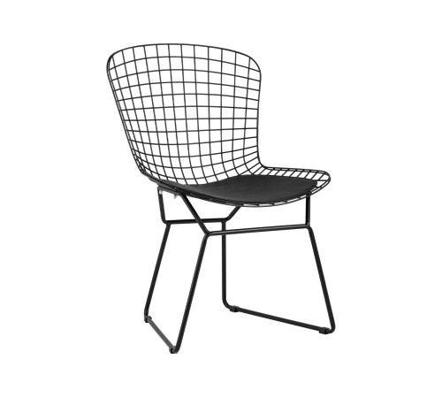 УТ000004220 Стул обеденный Bertoia, черный, с черной подушкой УТ000004220 Стул обеденный Bertoia, черный, с черной подушкой