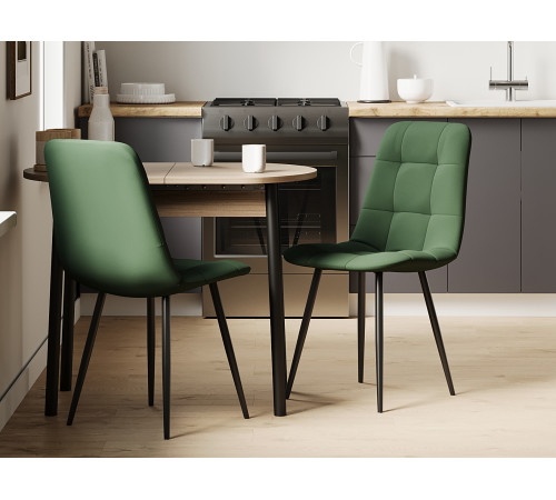 Стул Фред / Кристофер, зеленый/черный