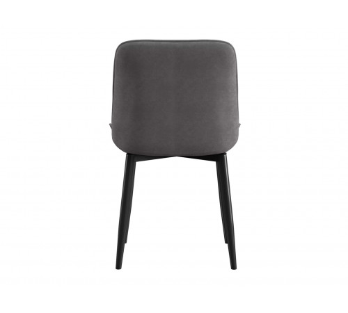Комплект стульев 2 шт Бостон / Кайл, серый микровелюр/черные ножки