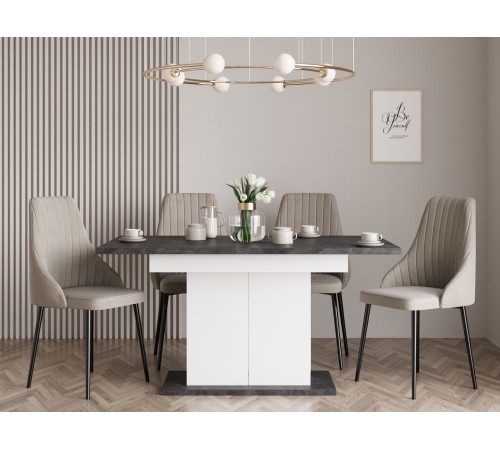 Кухонный стул Генри / Кора, бежевый/черный