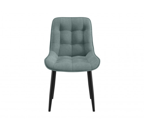 Комплект стульев 2 шт Бостон / Кайл, серый микровелюр/черные ножки