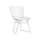 УТ000004219 Стул обеденный Bertoia, хромированный, с белой подушкой