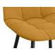 Комплект стульев 2 шт Фред / Кристофер, темно-желтый микровелюр/черный