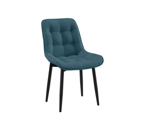 Комплект стульев 2 шт Бостон / Кайл, серый микровелюр/черные ножки