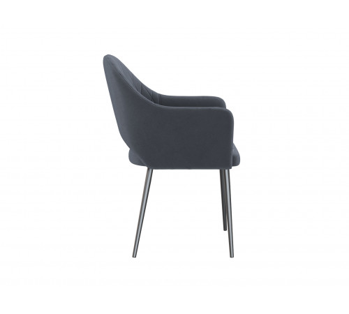 Комплект стульев 2 шт. София / Николас, светло-серый микровелюр/белый