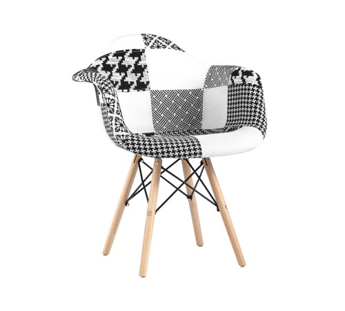 УТ000002350 Кресло EAMES пэчворк, черно-белое УТ000002350 Кресло EAMES пэчворк, черно-белое