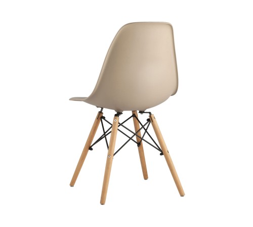 УТ000000272 Стул EAMES, бежево-серый, дер. ножки (8056PP DARK GREY) [бежево-серый]