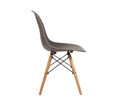 УТ000000272 Стул EAMES, бежево-серый, дер. ножки (8056PP DARK GREY) [бежево-серый]