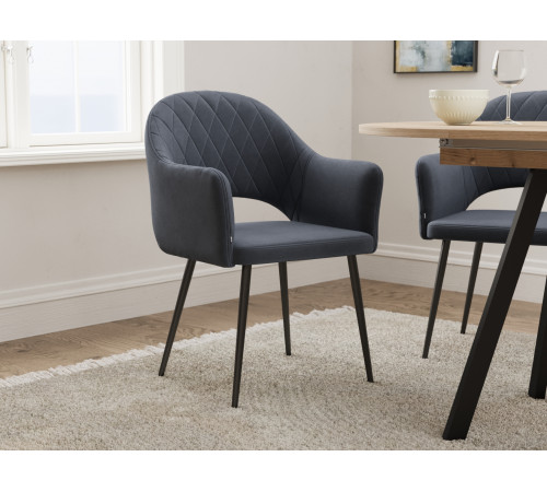 Комплект стульев 2 шт. София / Николас, светло-серый микровелюр/белый