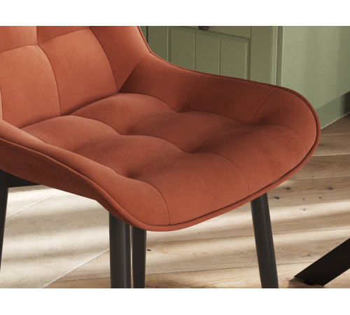 Комплект стульев 2 шт Бостон / Кайл, серый микровелюр/черные ножки