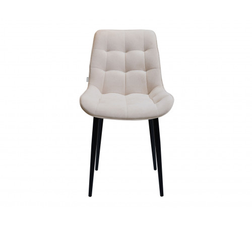 Комплект стульев 2 шт Бостон / Кайл, серый микровелюр/черные ножки