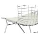 УТ000004219 Стул обеденный Bertoia, хромированный, с белой подушкой