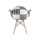 УТ000002350 Кресло EAMES пэчворк, черно-белое