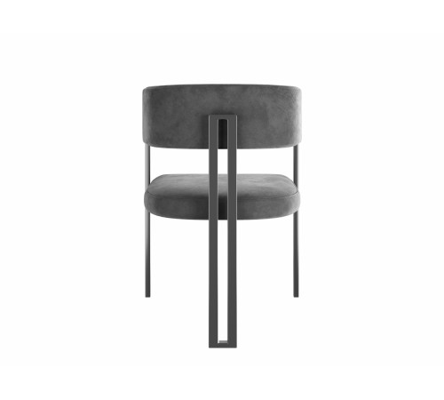 Комплект стульев 2 шт Брис / Бетховен, темно-серый микровелюр/черный