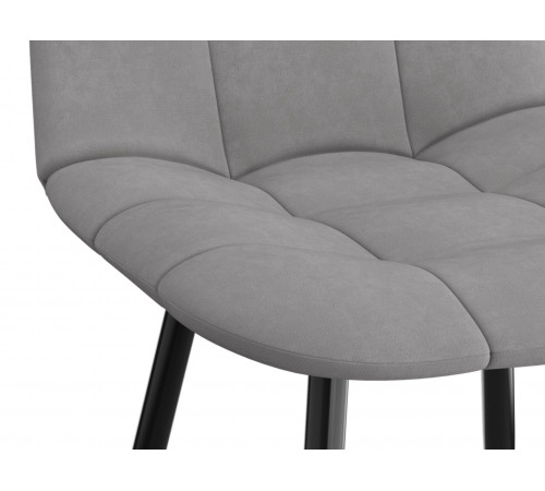 Комплект стульев 2 шт Фред / Кристофер, темно-желтый микровелюр/черный