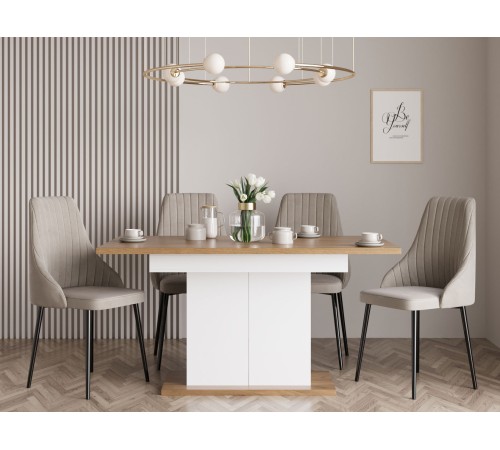 Кухонный стул Генри / Кора, бежевый/черный