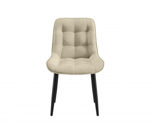 Комплект стульев 3 шт Бостон / Кайл, бежевый микровелюр/черный