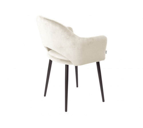 Комплект стульев 2 шт. София / Николас, светло-серый микровелюр/белый