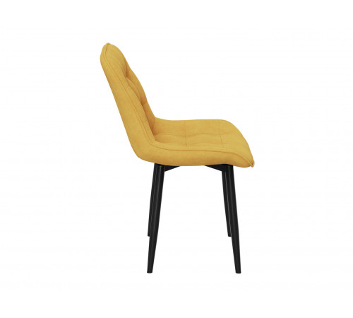 Комплект стульев 4 шт Бостон / Кайл, темно-желтый микровелюр/черный