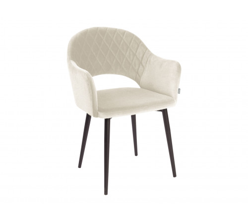 Комплект стульев 2 шт. София / Николас, светло-серый микровелюр/белый