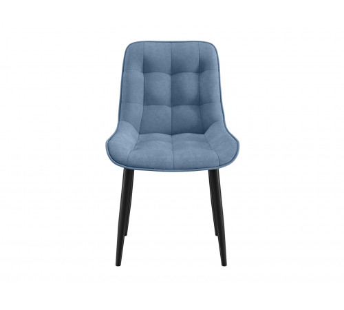 Комплект стульев 2 шт Бостон / Кайл, серый микровелюр/черные ножки