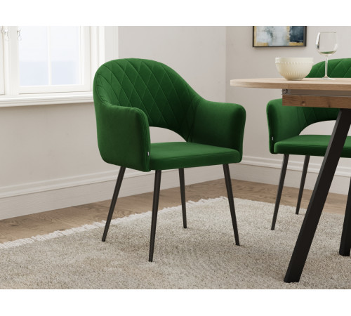 Комплект стульев 2 шт. София / Николас, светло-серый микровелюр/белый