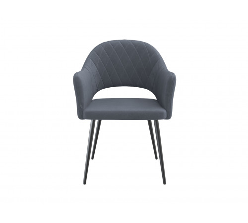 Комплект стульев 2 шт. София / Николас, светло-серый микровелюр/белый